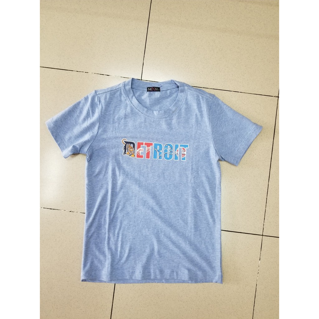 Áo thun cotton đốm bé trai in chữ size đại