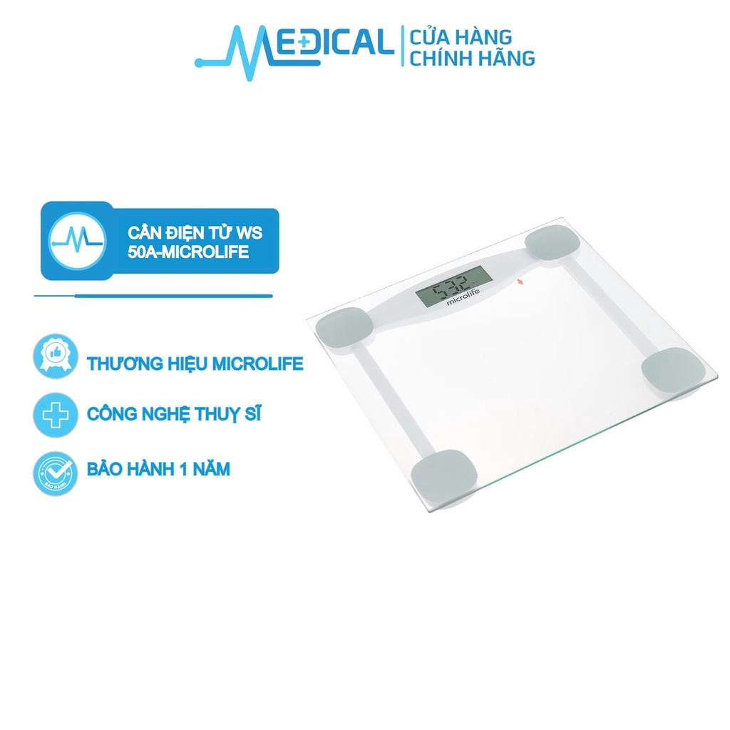 Cân điện tử sức khỏe MICROLIFE WS 50A bảo hành 1 năm chính hãng - MEDICAL