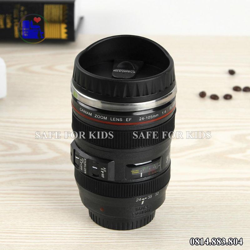 Cốc Giữ Nhiệt Cà Phê Hình Ống Kính Lens Máy Ảnh