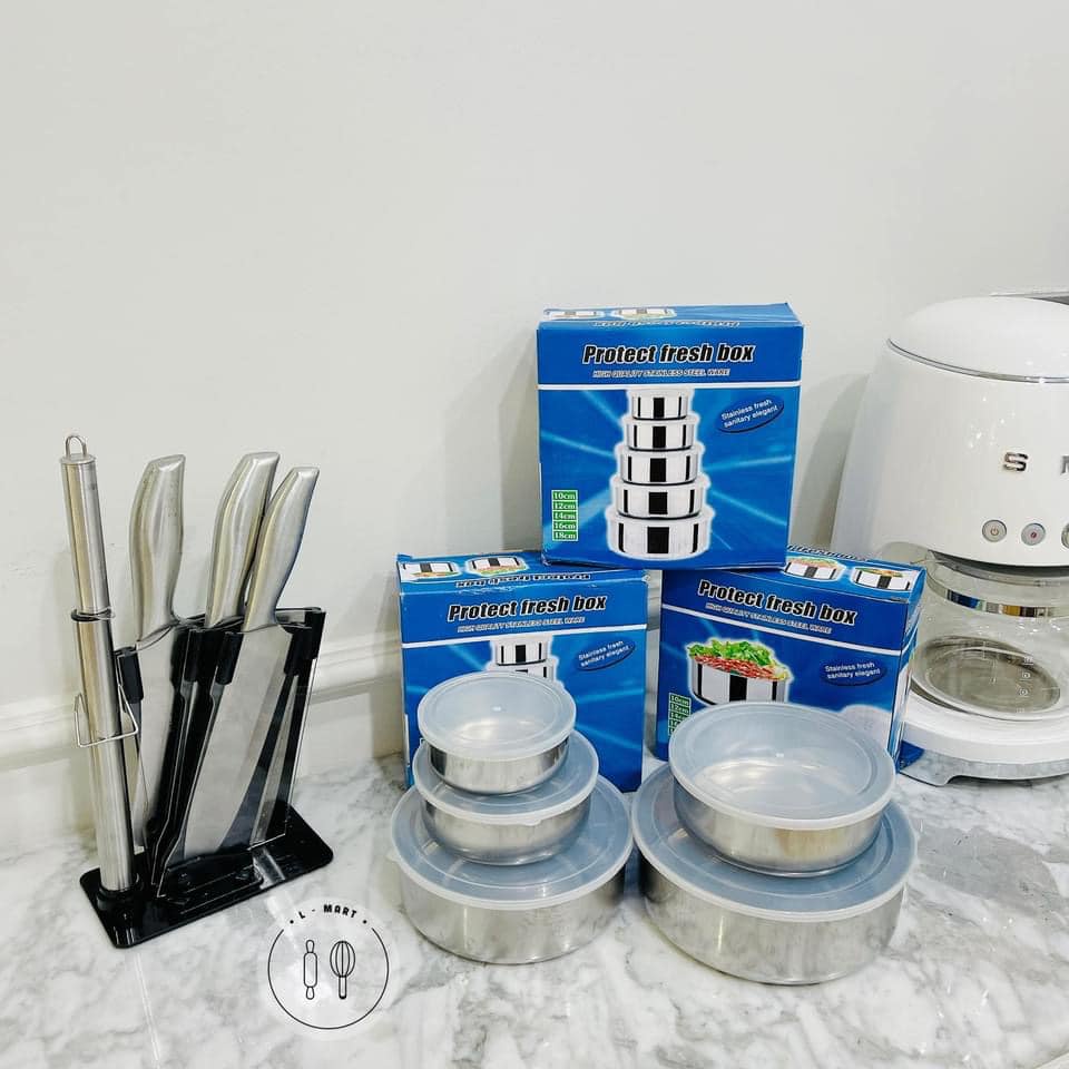 SET BỘ 5 INOX- hộp xanh