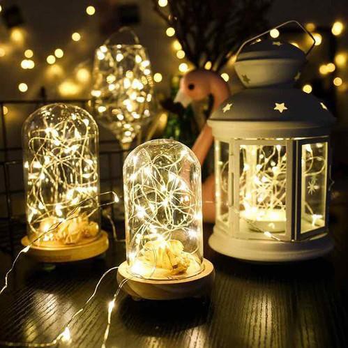 Dây Đèn Led Dùng Pin - Đèn Đom Đóm - Fairy Lights  Loại 2m, 3m