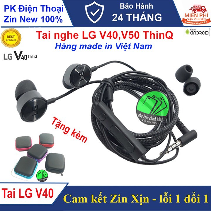 Tai nghe LG V40, V50 Chính hãng, Tặng kèm Hộp đựng - Hàng Công ty Zin Xịn