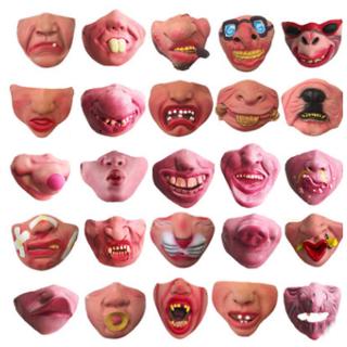   Có sẵn  Mặt Nạ Hóa Trang Halloween Nửa Mặt Bằng Cao Su Họa Tiết Vui Nhộn Thời Trang 