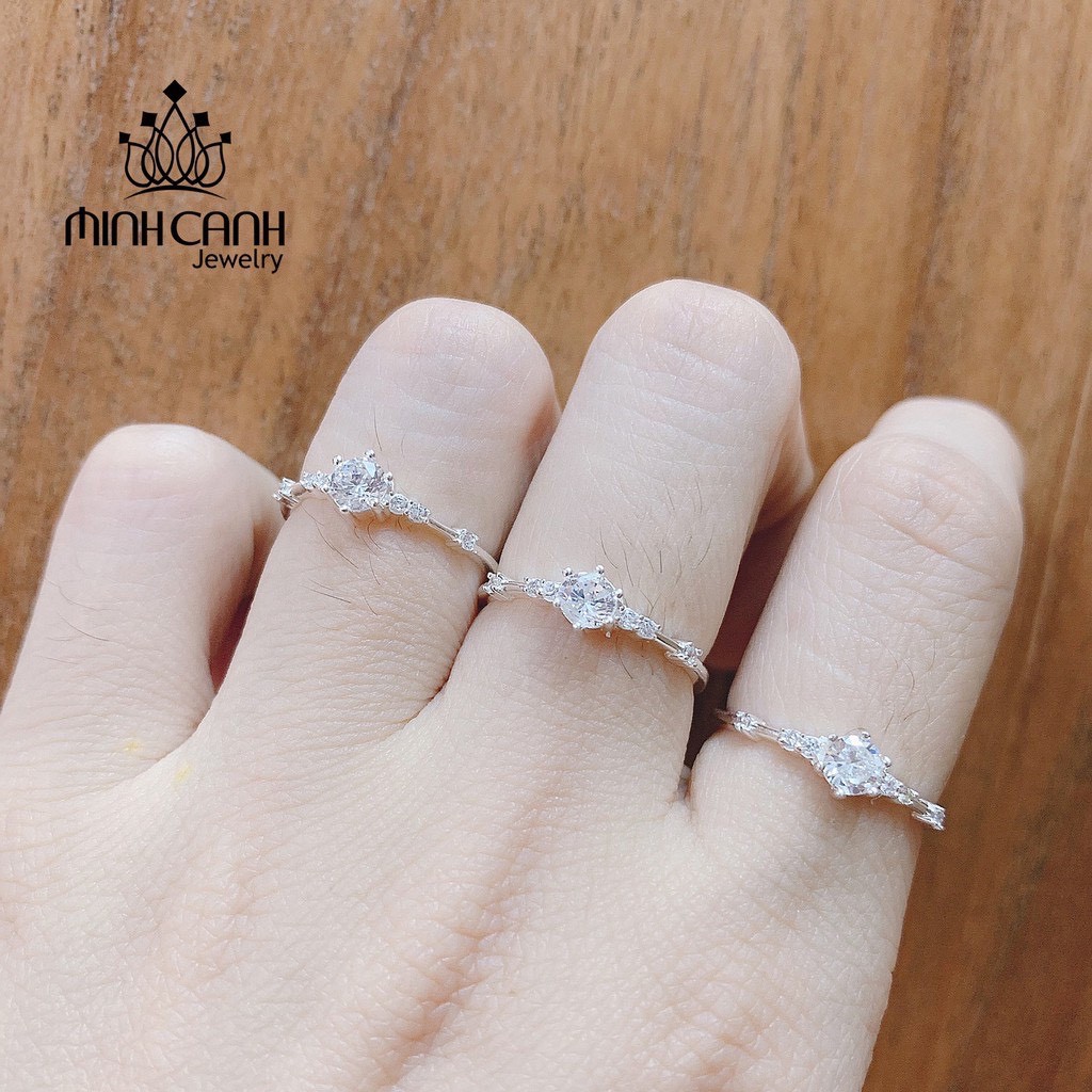 Nhẫn Bạc Nữ Đính Đá Tấm - Minh Canh Jewelry