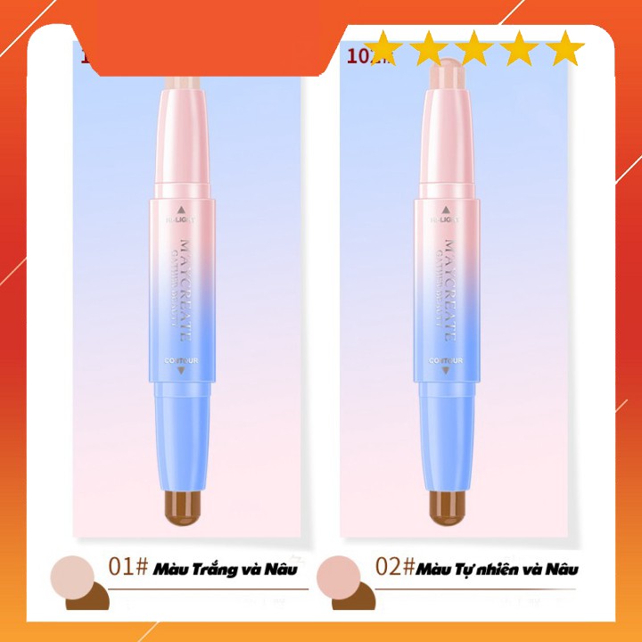 Tạo khối 2 đầu Maycreate WM30, che khuyết điểm góc cạnh tạo hình tạo nét Xuka Cosmetic | BigBuy360 - bigbuy360.vn