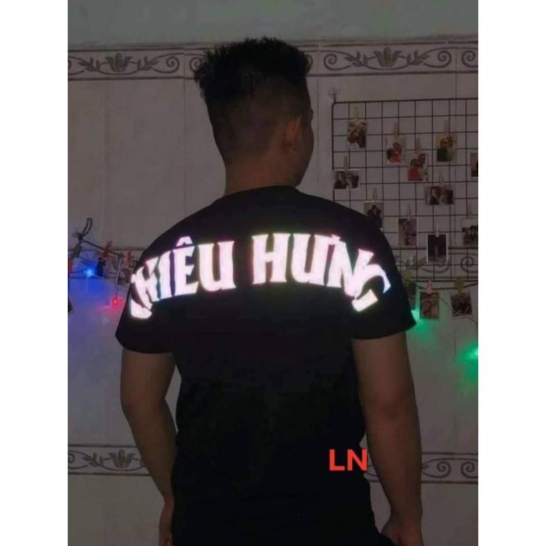 In tên theo yêu cầu - áo thun unisex in tên ngang vai, in cổ sau phản quang 7 màu form tay lỡ chất đẹp ( có flash ) .