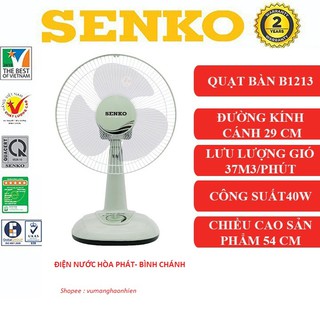 QUẠT BÀN SENKO B113 TÊN MỚI B1213 chính hãng hàng senko 100%,