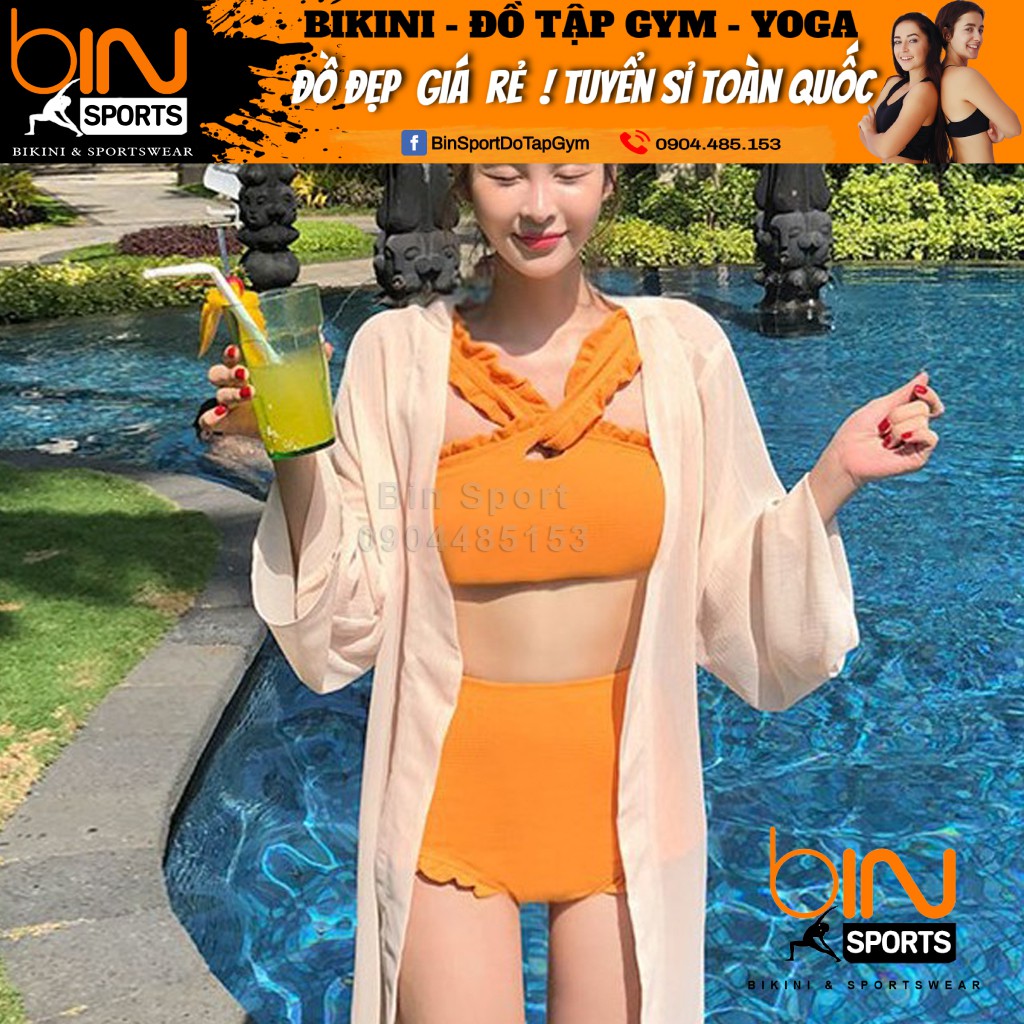 Bikini,Bộ Đồ Bơi Cổ Chéo Màu Vàng, Hàng Nhập Đủ Size M L XL,BHN015 | BigBuy360 - bigbuy360.vn