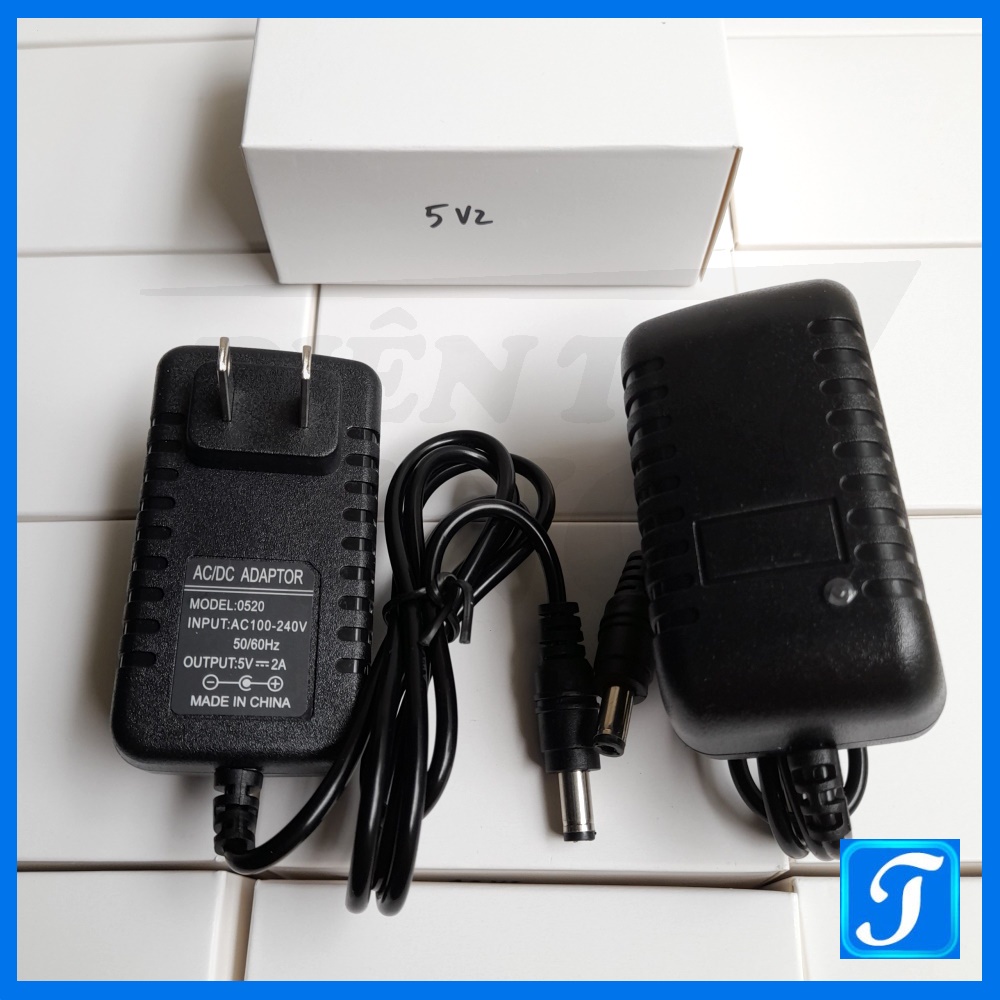 Bộ Chuyển Đổi Nguồn 220V AC 5V DC Adapter 5V 1A 2A  3A Vỏ Nhựa Jack 5.5*2.5mm 5.5*2.1mm