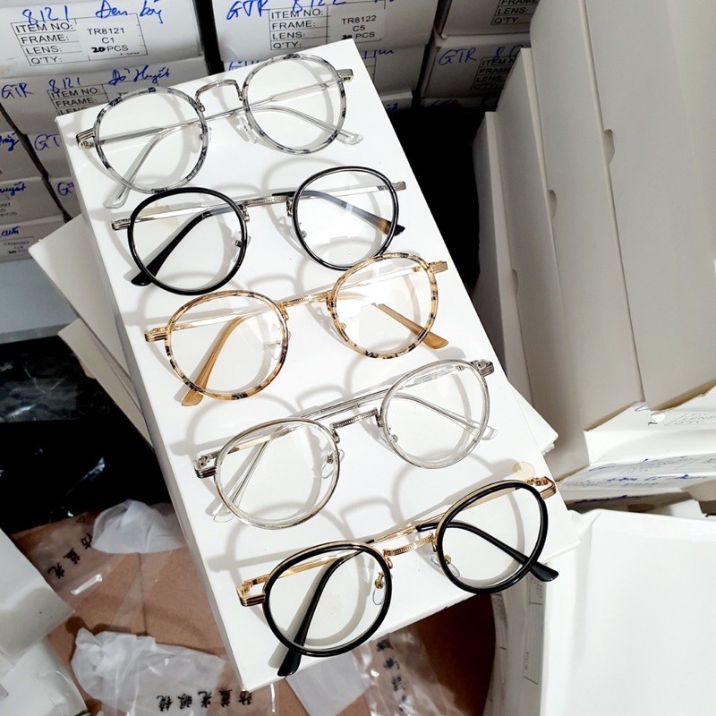 kính cận gọng nhựa, gọng kim loại mắt tròn vuông unisex | BigBuy360 - bigbuy360.vn