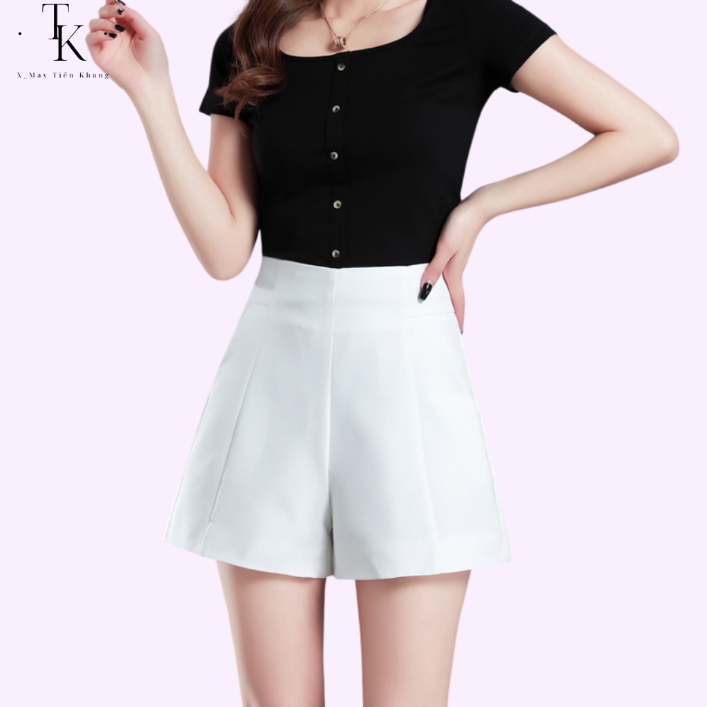 quần sooc nữ cạp cao cho nữ, quần short cạp cao chất tuyết mưa siêu hot_xmtk022