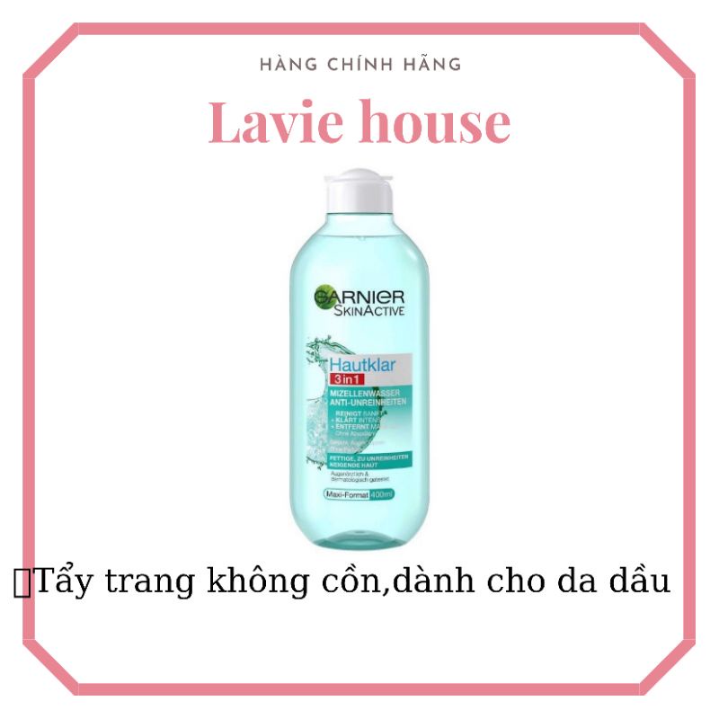 Nước tẩy trang không cồn GARNIER bản Pháp