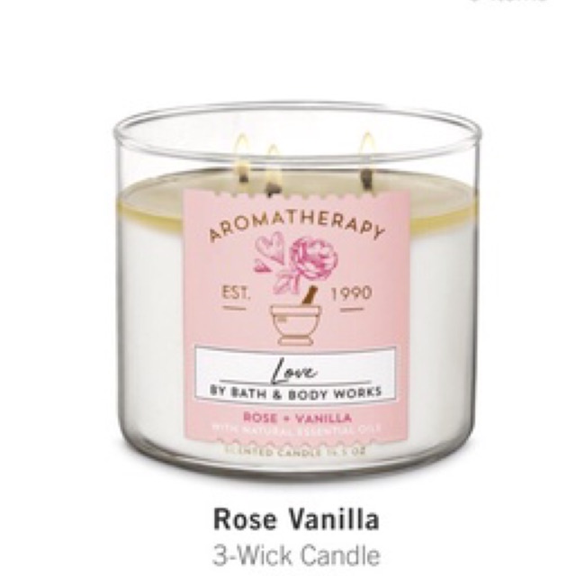 Nến thơm Bath and body works Rose Vanilla
