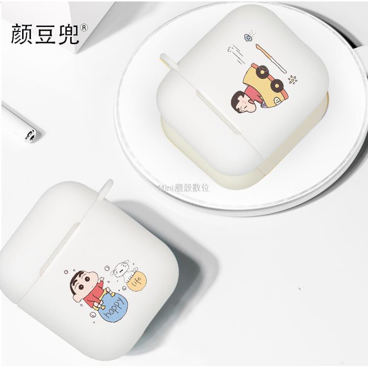 Vỏ Bảo Vệ Hộp Đựng Tai Nghe Hình Cậu Bé Bút Chì Shin-Chan Cho Airpods Pro 2 / 3 Apple