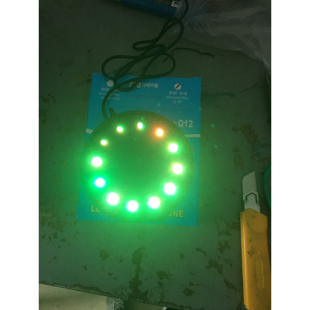 Đĩa sủi OXY  Q12sủi oxy vừa có đèn led đổi màu  dùng cho bể cá cảnh.