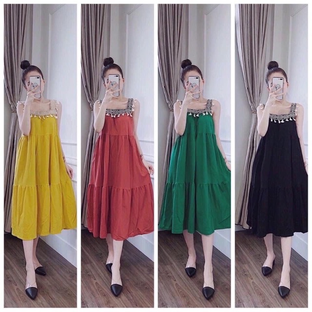 Váy 2 dây bầu hithot.