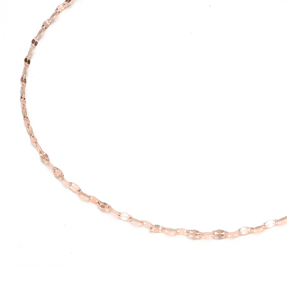 Dây chuyền bằng thép không gỉ màu vàng hồng sang trọng