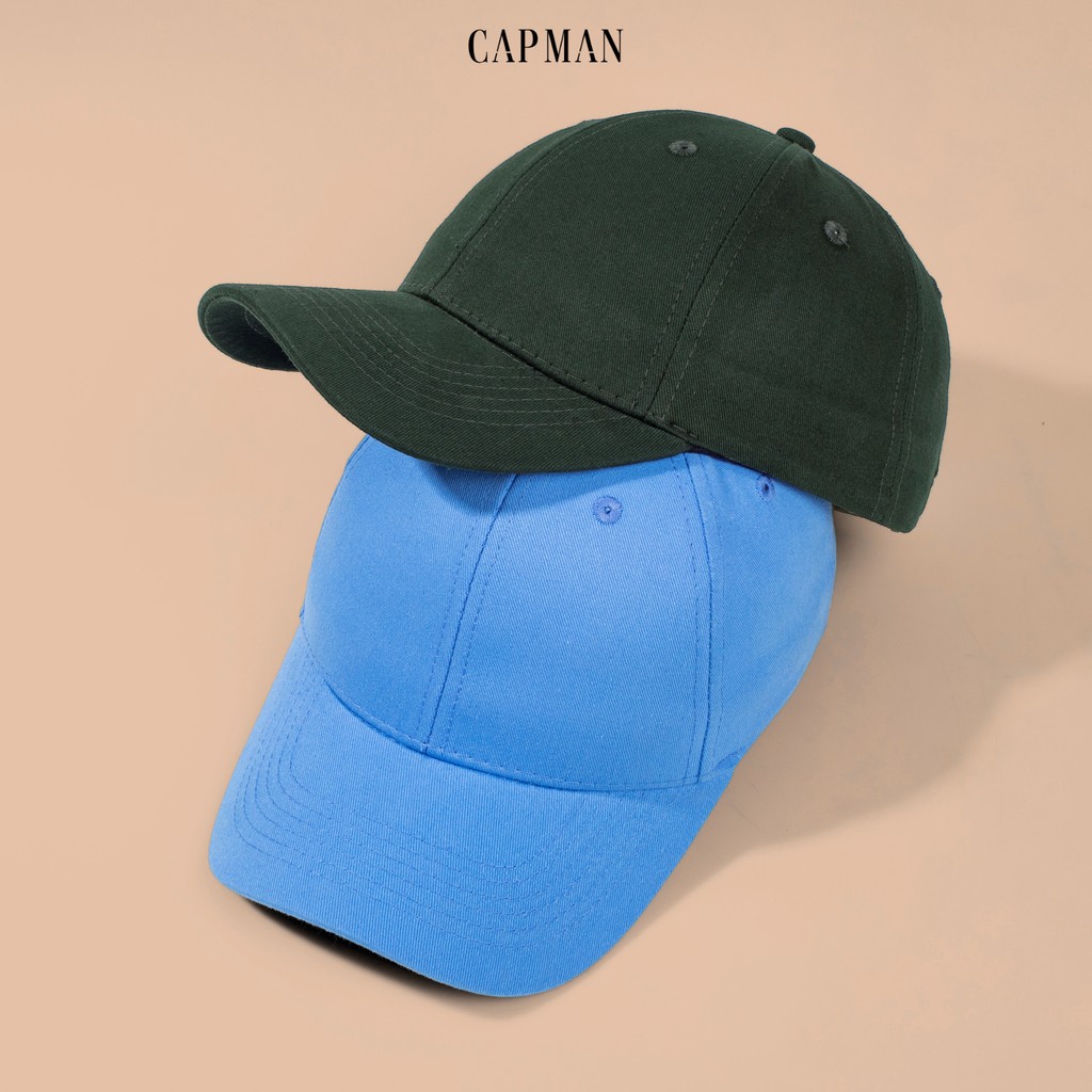 Mũ lưỡi trai CAPMAN chính hãng full box, nón kết trơn basic ullzang vải kaki CM99 nhiều màu
