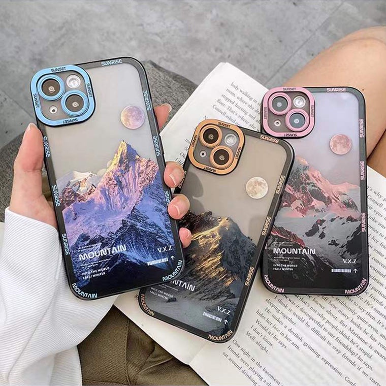 Ốp Điện Thoại Mềm Trong Suốt In Hình Ngọn Núi Thời Trang Cho IPhone 13 13pro 12promaxSE2 2020/11 Pro MAX / 6S/ 7 / 8 Plus/ XR