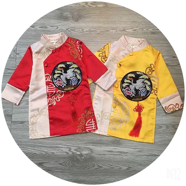 Áo dài cách tân bé trai size 9-28kg. Chất gấm thượng hải cao cấp | BigBuy360 - bigbuy360.vn