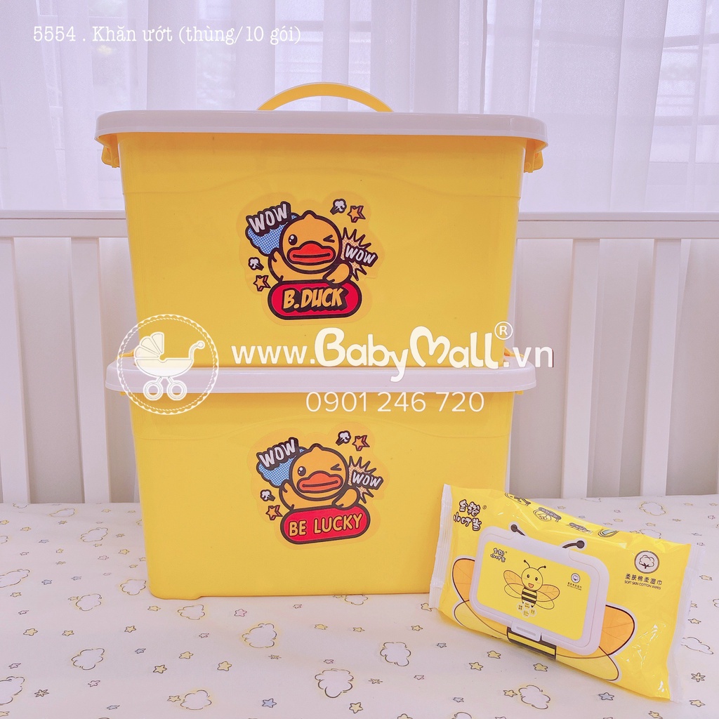 COMBO 10 Khăn ướt vịt vàng B.DUCK xinh xắn 5554 (TẶNG THÙNG)