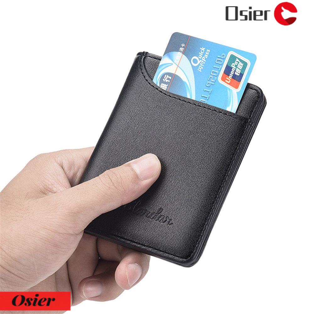 Osier1 Ví Da PU Mỏng Gập Đôi Đựng Thẻ Tín Dụng Và Tiền Dành Cho Nam