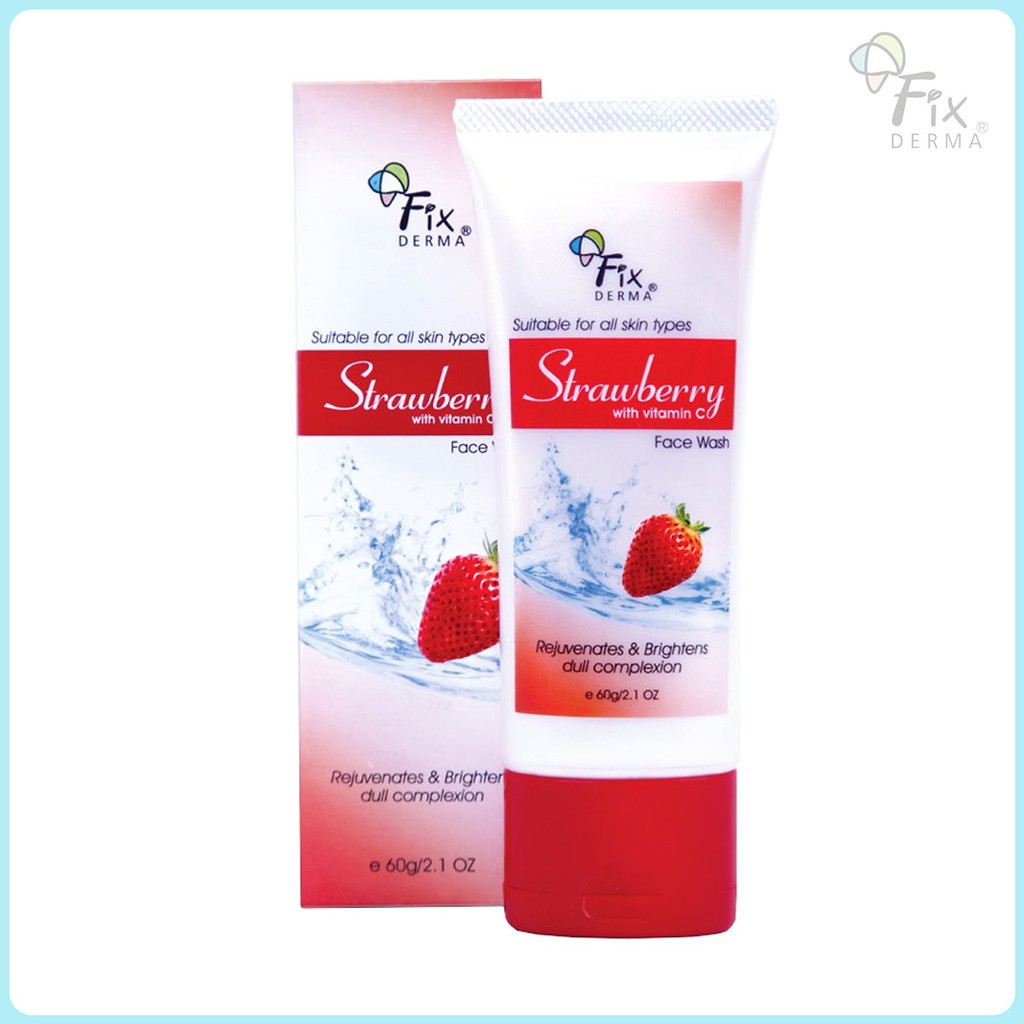 Fixderma Sữa Rửa Mặt Chiết Xuất Dâu Tây Strawberry Face Wash 60g ( 100% chính hãng )