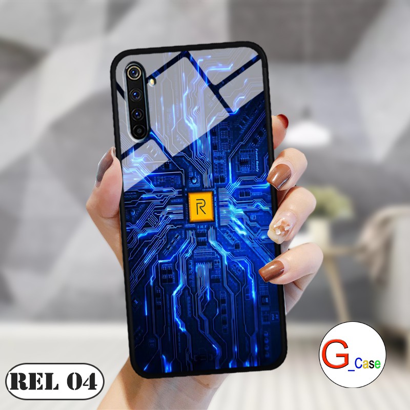 Ốp lưng Realme 6 / 6Pro-lưng kính in logo hãng điện thoại