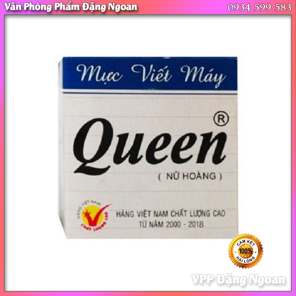 Mực Queen có 3 màu : Tím -Xanh -Đen .