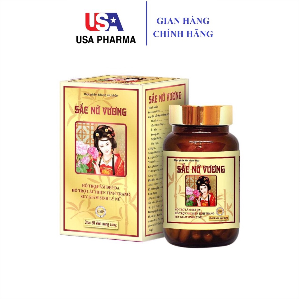 Viên uống đẹp da Sắc Nữ Vương HDPHARMA bổ sung collagen, isoflavon tăng nội tiết tố nữ - 60 viên