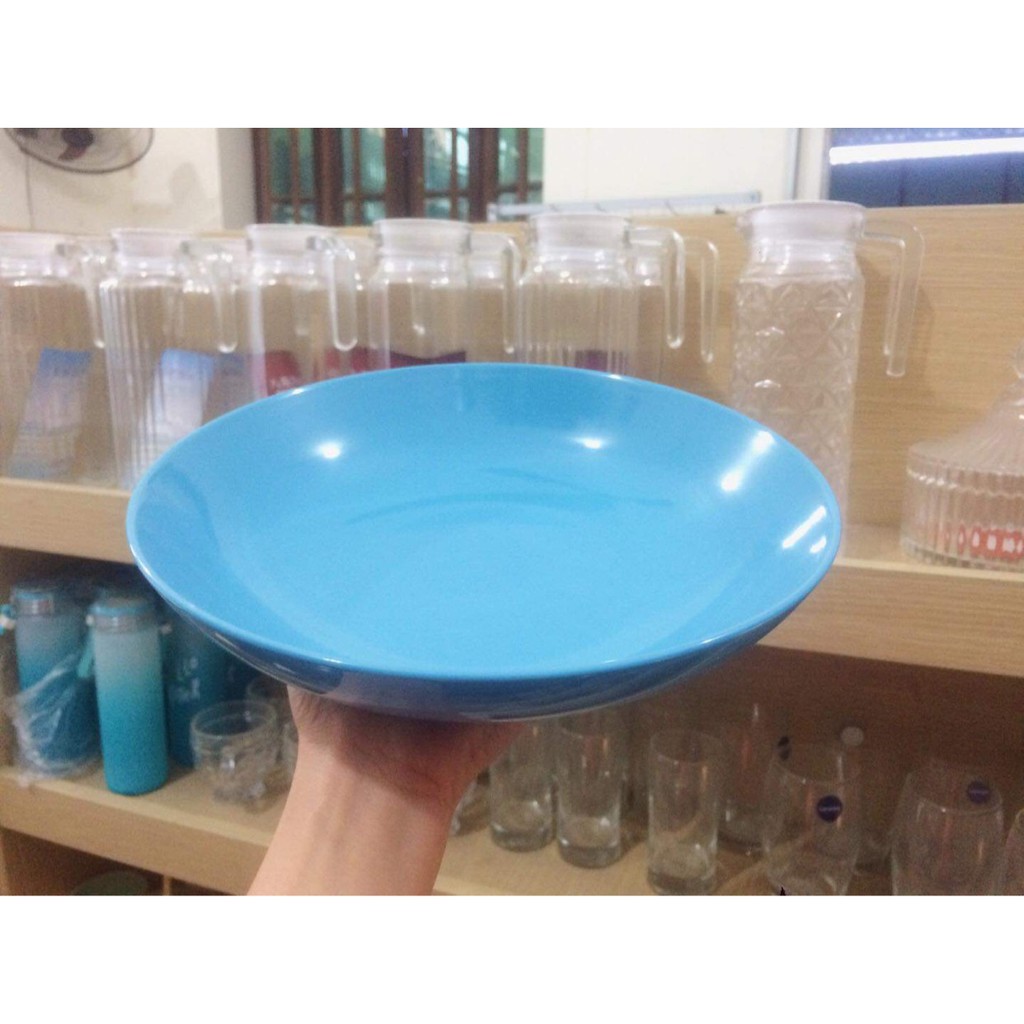 Combo 2 Đĩa pastel xanh sâu lòng 10inch ~ 24cm | BigBuy360 - bigbuy360.vn