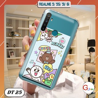 Ốp lưng realme 5/ 5s/ 5i dẻo trong in hình