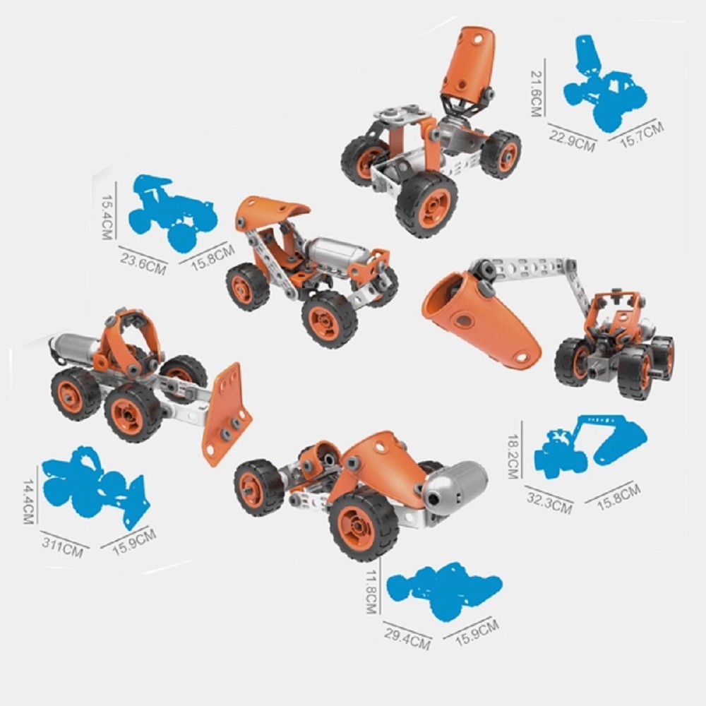 Đồ chơi lắp ghép Build&amp;Play máy móc xây dựng 86 chi tiết Toyshouse 7785 - DIY model