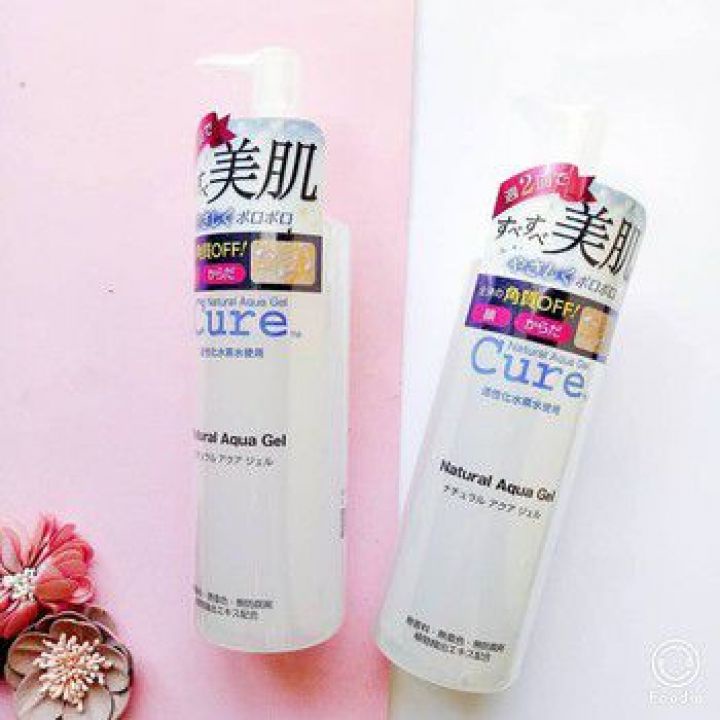 Gel tẩy tế bào da chết Cure Natural Aqua 250g Nhật Bản cho da mặt và toàn thân
