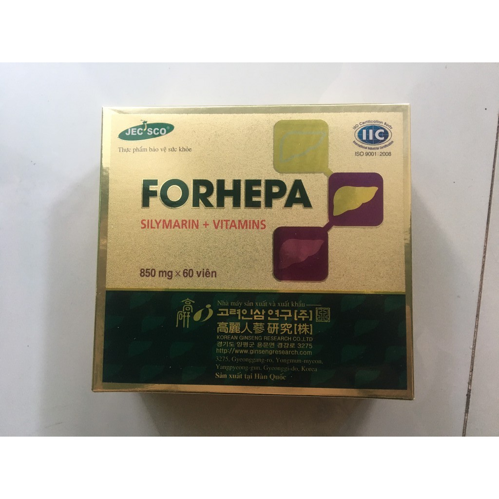 Forhepa Hàn Quốc  - Giúp tăng cường và bảo vệ chức năng gan. Hỗ trợ giải độc gan (Hộp 60 Viên)