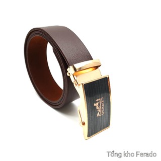 Dây thắt lưng nam khoá vàng đen