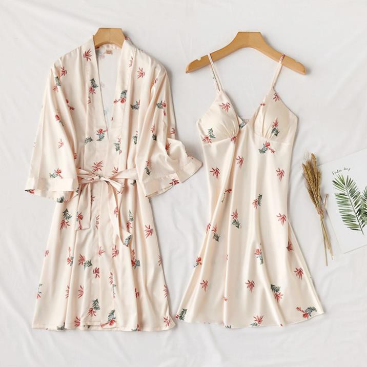 Áo choàng hoa kimono sang trọng dễ thương áo ngủ bigsize dưới 65kg Thư Thư [HÀNG CAO CẤP] | BigBuy360 - bigbuy360.vn