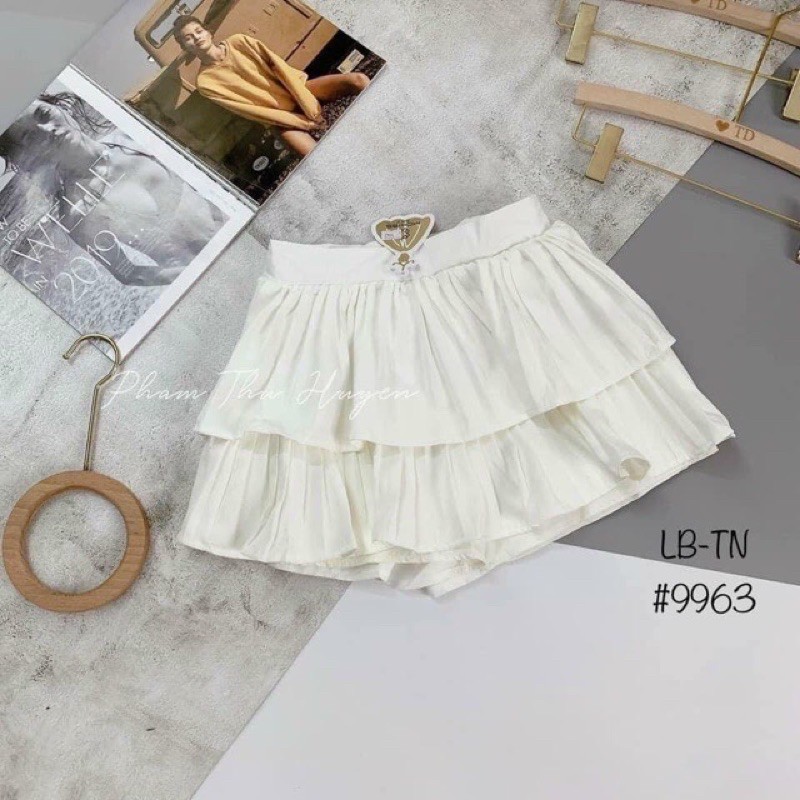 Chân váy xoè dập ly hót có lót trong