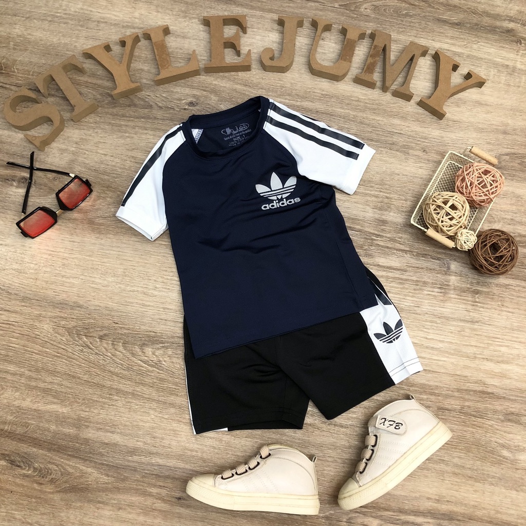 SIZE 1-10  ĐỒ BỘ BÉ TRAI THỂ THAO NGẮN TAY VẢI THUN LẠNH IN CHỮ CHAMPION