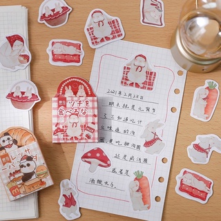 Sticker hộp thỏ trang trí cổ điển dễ thương