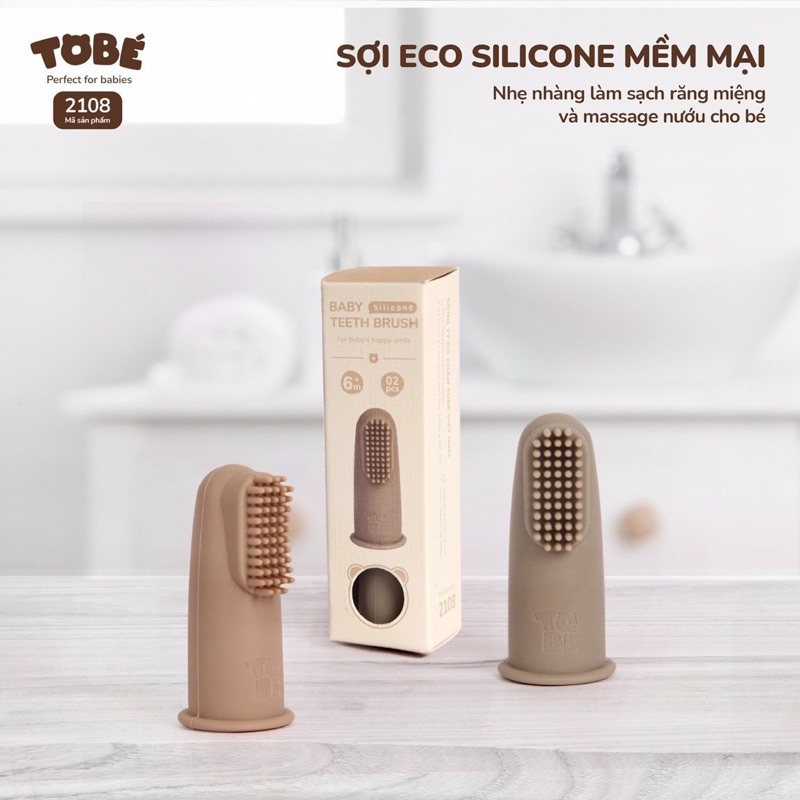 Bàn chải ngón tay Eco Silicone Tobé