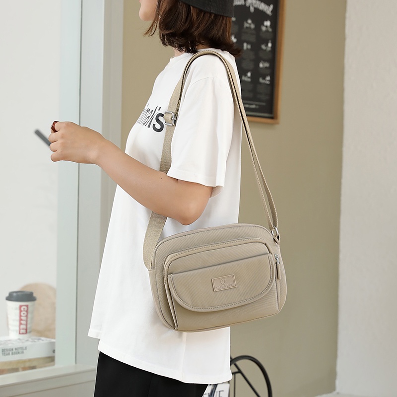 Túi Đeo Chéo Hình Vuông Nhỏ Thiết Kế Nhiều Ngăn Phong Cách Hàn Quốc Mới