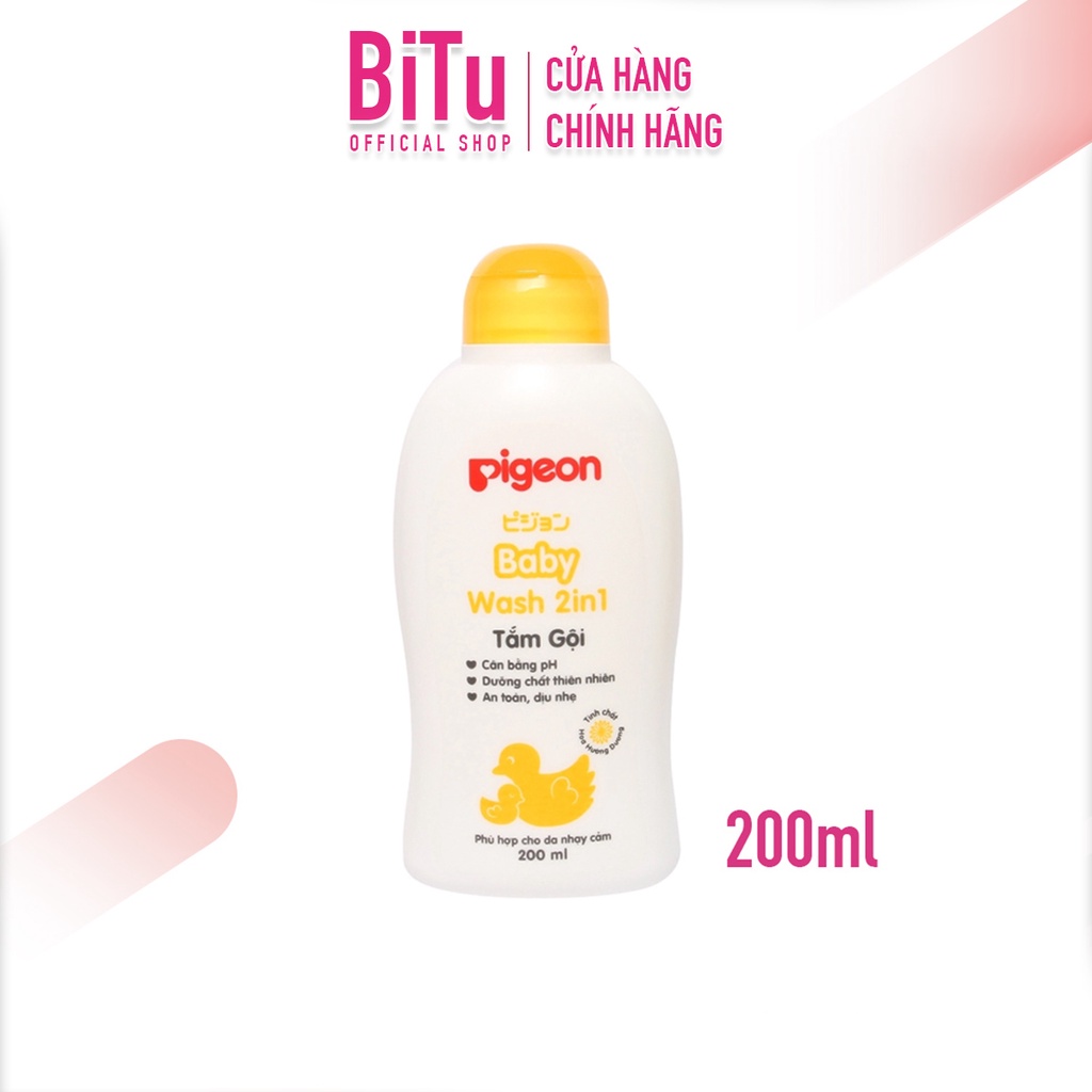 Sữa Tắm Gội Cho Em Bé PIGEON Baby wash 2 in 1 phù hợp cho da nhạy cảm 700ml Đã chuyển qua Mẫu mới