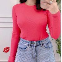 Áo thun gân tay dài , áo thun nữ dáng chuẩn tôn dáng RUBY CLOTHING A05