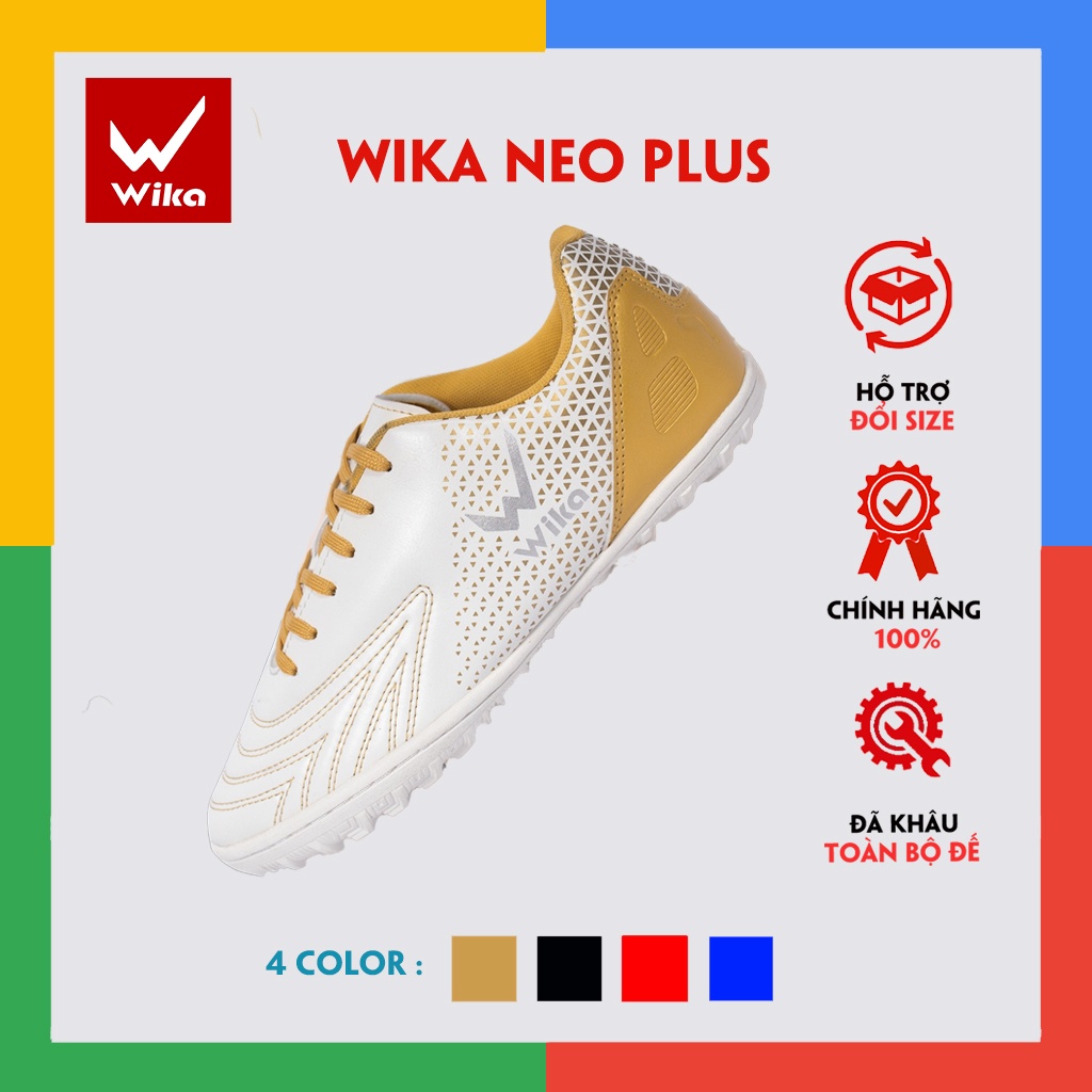 Giày Đá Bóng Sân Cỏ Nhân Tạo Wika Neo Plus Chính Hãng, Giày Đá Banh Nam Khâu Full Đế Bảo Hành 3 Tháng