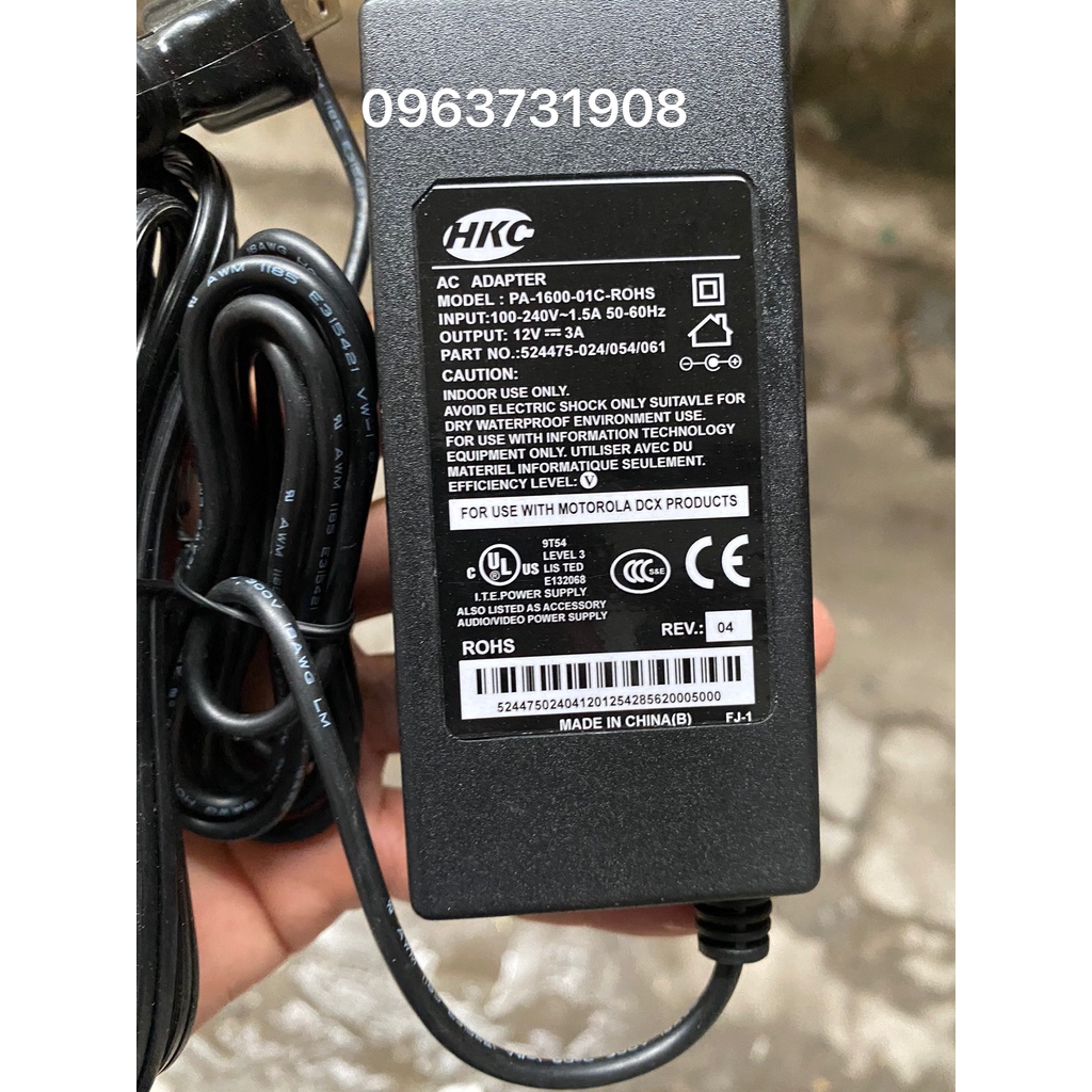 Dây nguồn màn hình HKC 12V 3A chính hãng