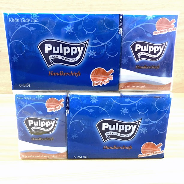 Khăn giấy lụa bỏ túi Pulppy hương quế  M2T
