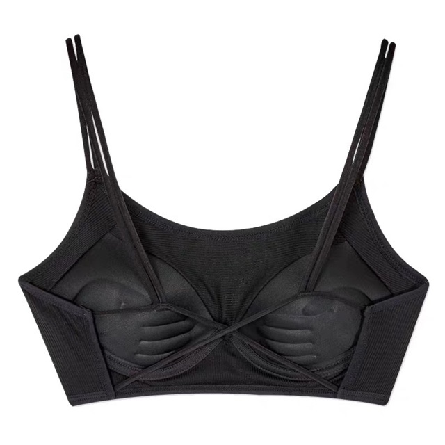 Áo bra cotton đệm liền áo dây đắp chéo quyến rũ cho nữ | BigBuy360 - bigbuy360.vn