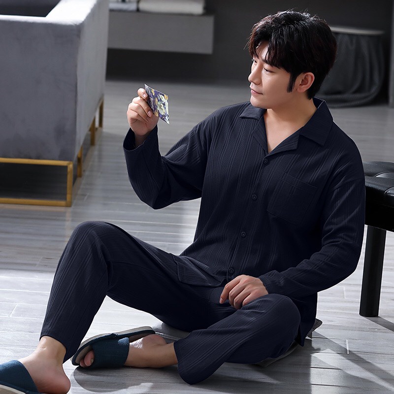 Bộ Đồ Nam Nữ Mặc Nhà Bigbang Luxury Chất Cotton Mỏng Dài Tay - Pyjama Cho Cặp Đôi - Qùa Cưới ý Nghĩa