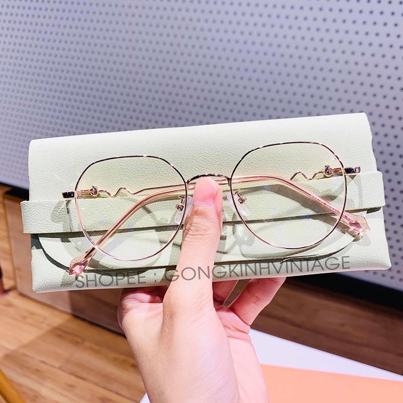 Gọng kính cận nữ ⚡𝑭𝑹𝑬𝑬𝑺𝑯𝑰𝑷⚡ chất liệu kim loại mảnh nhẹ 29105 - Fiveminutes Eyewear cắt cận 0-6 độ | BigBuy360 - bigbuy360.vn